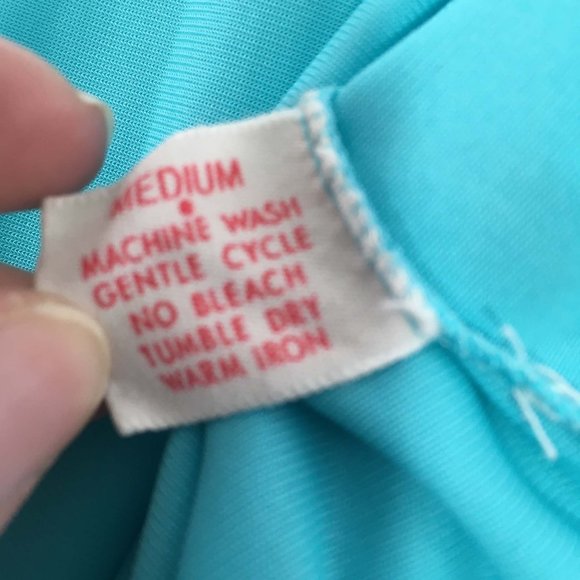 Lorraine Vintage Blue Button Front Robe, House Coat, MuuMuu, size M - Picture 9 of 10